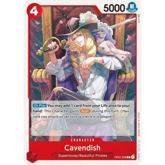 One Piece Romance Dawn Common Cavendish OP01-008