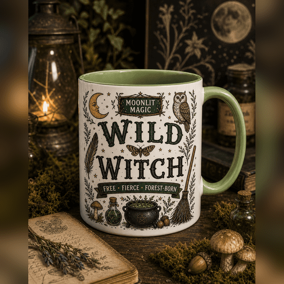 Coffee Mug Wild Witch Ceramic for Morning Coffee Witchy Gift