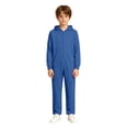 thumbnail image 3 of Norvella Kids Hooded Jumpsuit Solid Long Sleeve Zip Front Straight Leg Relaxed Fit Coverall One Piece Everyday Outfit, 3 of 9