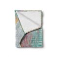 thumbnail image 2 of Letter K Soft Flannel Fleece Throw Blanket, Scratched Looking Typographic Element Uppercase K Printing Theme Rough Vintage, Cozy Plush for Indoor and Outdoor Use, 70" x 90", Multicolor, by Ambesonne, 2 of 6