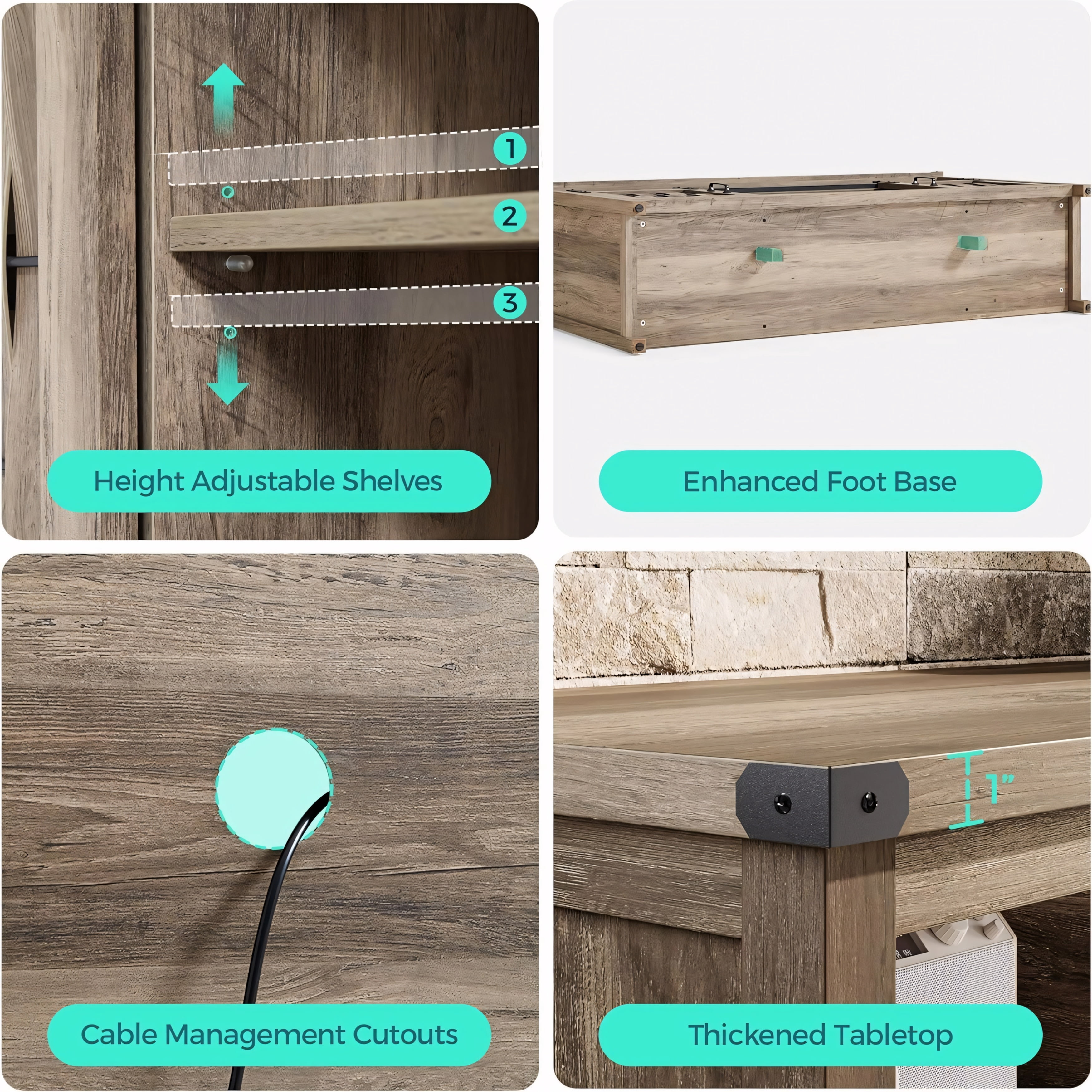 Tall Farmhouse TV Stand for 70 Inch TVs with Sliding Barn Door and Storage Shelves Light Brown