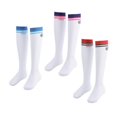 thumbnail image 3 of Bas de Golf pour Femmes, Chaussettes Hautes à Rayures pour Golf École Bleu, 3 of 9