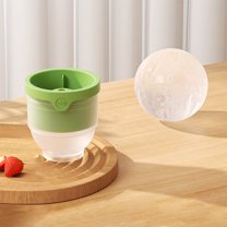 Nkmbld Reuseable Mold Cup Holds Large Ice Ball Making Ice Artifact Home Ice Block Spherical Large Silicone Round Ice, BPA-Free