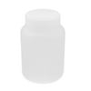 White Plastic 500mL Capacity Widemouth Leak Proof Chemical Bottle for Lab