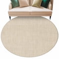 thumbnail image 2 of Vintage Cream Large Round Rug 8 FT, Non Slip Living Room Area Carpet, Farmhouse Retro Beige Solid Color Washable Soft Circle Rug Non-Shedding Floor Carpet for Bedroom Office Dining Room, 2 of 9