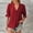 *Red, variant on ClodeEU Women's V-Neck Pleated Woven Chiffon Blouse,Long Sleeve Short Sleeve Top for Spring Summer Red,Womens Plus M