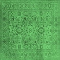 thumbnail image 1 of Ahgly Company Indoor Square Oriental Emerald Green Industrial Area Rugs, 3' Square, 1 of 4