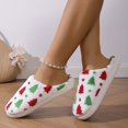 thumbnail image 2 of Christmas Slippers House Shoes for Women Fluffy Soft Cozy Bedroom Cartoon Plush Cute Slippers for Indoor Outdoor Use, 2 of 9