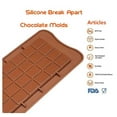 thumbnail image 3 of Silicone Break-Apart Chocolate, Food Grade Non-Stick Protein and Energy Bar Mold (Chocolate Bar Mold Set of 4), 3 of 3