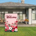 thumbnail image 3 of AMHNF Linen Garden Flag with Floral Design for Spring Summer Home Outdoor Garden Yard Door Decor 12x18 inch, 3 of 5