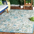 thumbnail image 2 of SAFAVIEH Barbados Corwin Floral Indoor/Outdoor Area Rug, Ivory/Light Blue, 4' x 6', 2 of 11