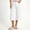 White, variant on ZGRBOU Women's Wide Leg Capri Jeans High Waist Straight Stretchy Jeans Summer Casual Denim Capris Pants with Pockets