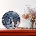 thumbnail image 2 of GZHJMY Snowman Family Wall Clock, PVC Silent Non Ticking 10 Inch Battery Operated Wall Clocks, Easy to Read Clock for Home Kitchen Living Room Bathroom Office Decor, 2 of 6