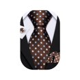 thumbnail image 1 of Juego de corbatas Barry.Wang Classic con lunares marrones de 150 cm, 1 of 8