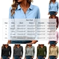 thumbnail image 2 of Perfectbot Women's Vintage Long Sleeve Collared Shirt, Stretch Knit Button Up Top Casual Office Work Wear, 2 of 8