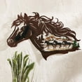 thumbnail image 2 of Silueta De Caballo De Metal, Arte De La Pared Decoración, Caballos Corriendo, Esculturas De Animales Para La Decoración Del Hogar Del Dormitorio Minnieouse HA036545-00, 2 of 6