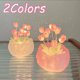 thumbnail image 2 of Lámpara de tulipán hecha a mano con simulación de flores para dormitorio, lámpara de mesa para dormir, luz de noche con tulipanes, regalo de cumpleaños, 2 of 5