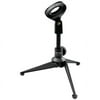 Pyle Desktop Tripod Microphone Stand - Adjustable Height 4.7'' to 8.7'' Inch High W/ Clutch Support