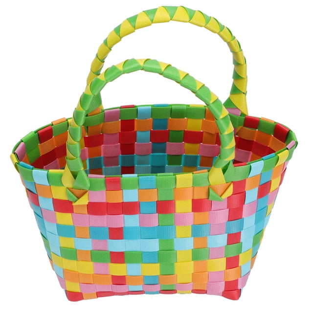 Miangastore Panier de Rangement en Plastique Vert pour la Maison Forme Carrée Créative Léger et Durable 1 Pce