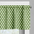 thumbnail image 3 of Ambesonne Green Valance Pack of 2, White Simple Polka Dots, 42"X18", Olive Green and White, 3 of 5