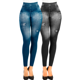 thumbnail image 1 of Pack de 2 Leggins Mujer Unitalla Mezclilla Faja Alta Estilo Pantalón Mezclilla Jegging Tiro Alto, Mallon licra Cómodos Elásticos, 1 of 4