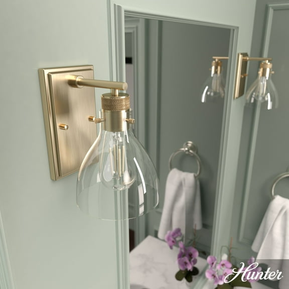 Hunter Van Nuys Alturas Gold 1 Light Sconce Wall Light Fixture
