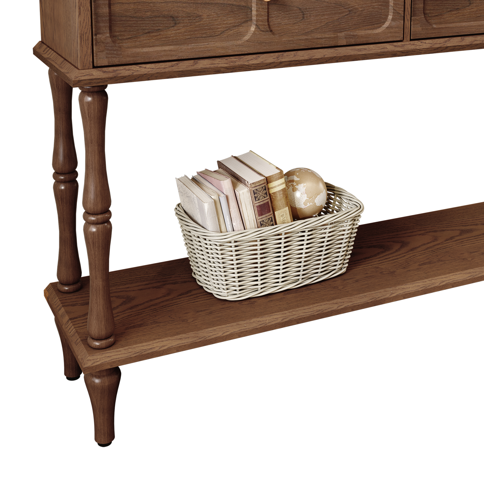 HLR 47" Mid-Century Console Table, Brown photo 3