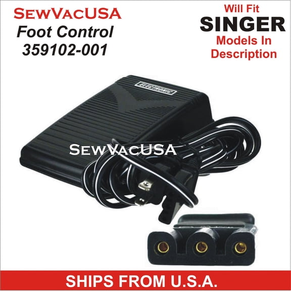 Singer Tradition Compatible Foot Control 359102001 Fits Models In Description