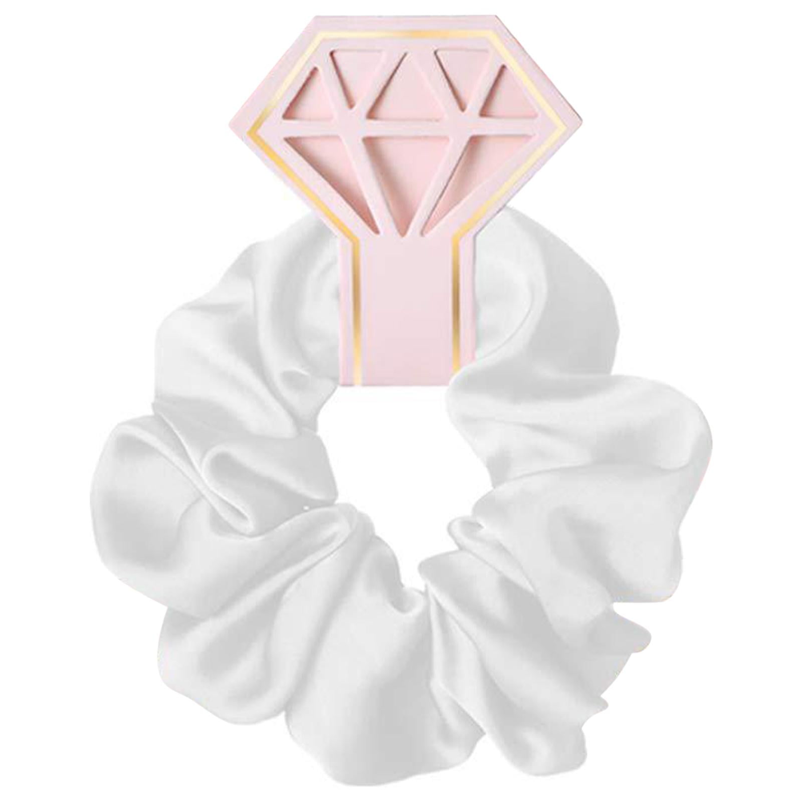 GUOOL 20Pcs Elastic Hair Ties, Headwear Hairstyles Headband Bridesmaid Scrunchies for Bridal Parties Wedding Gifts , White Champagne
