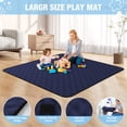 thumbnail image 4 of Babyeap Baby Playpen With Mat,50"x50"Play Pen for Babies and Toddlers,Play Yard With Gate for Indoor Outdoor,Navy Blue, 4 of 7