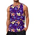 thumbnail image 1 of Summer Men's Solid Color Printed Sweat-absorbing Breathable Shoulder Expanding Sleeveless Vest 3XL, 1 of 5