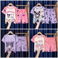 thumbnail image 4 of 2024 Lindo pijama de verano de anime para niños Melody Cinnamoroll Kuromi Pochacco Ropa de dormir de seda de leche para niños Conjuntos de pijamas para niñas y niños Regalo, 4 of 4
