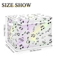thumbnail image 3 of Ryvnso Musical Notes in Tie Dye Large Lidded Foldable Storage Baskets Cubes Boxes Lids Bin for Home, 3 of 7