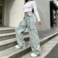 thumbnail image 7 of Miqool Plus Size Baggy Pants for Women Girls Wide Leg Jeans Y2k Hip Hop Streetwear Oversized Jeans Grunge Clothes, 1XL-4XL, 7 of 7