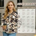 thumbnail image 7 of COEQINE Womens Cropped Bomber Jacket Full Zip Loose Fit Bomber Winter Coat Trendy Stand Collar Varsity Jackets Shackets Outerwear Dressy Fall Clothes, XX-Large, Brown Camouflage, 7 of 7