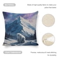 thumbnail image 4 of polar bear snow mountain linen throw pillowcase decoration pillowcase gifting preferred 18x18 inch cushion cover 4 sets sofa pillowcase sofa bedroom living room car, 4 of 8