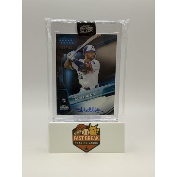 2026 Topps Chrome Black Blue #CBA-BM 106/150 RC Auto Brice Matthews Houston Astros Baseball Card