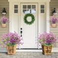 thumbnail image 3 of 24 Bundles Artificial Flowers for Outdoor,No Fade Fake Plastic Flowers Faux Plants for Decoration Hanging Planters Indoor Outside Garden Porch Window Box Home Wedding Farmhouse (Magenta), 3 of 7