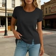 thumbnail image 7 of ByworldtasicNo Boundaries Womens Tops Crewneck Short Sleeve Tees Basic Slim Fit T Shirts Y2K Summer Blouse 2026, 7 of 7
