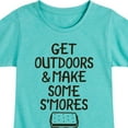 thumbnail image 3 of Instant Message - Get Outdoors & Make S'mores - Toddler & Youth Girls Short Sleeve Graphic T-Shirt, 3 of 6