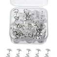 thumbnail image 1 of Upholstery Twist Pins Clear Head Upholstery Tacks Headliner Pins for Slipcovers, Bed Skirts, Furniture, 50 Pieces, 1 of 5