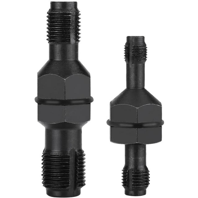 KIMISS 2Pcs Spark Plug Re-thread Tap,Carbon Steel Spark Plug Thread Insert Tap Set M10*1.0 / M12*1.25 M14*1.5 /