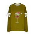 thumbnail image 4 of Christmas Sweatshirt for Women Oversized Pullover Tops Fashion Holiday Xmas Style Shirts Casual Long Sleeve Blouses Comfortable Women's Winter Sweaters, 4 of 5