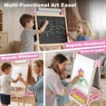 thumbnail image 3 of JOYOOSS Easel for Kids Ages 4-8 Easels for Toddlers Art Kids Easel Age 8-12 Wooden Drawing Easels Double-Sided Magnetic Whiteboard Chalkboard with Paper Roll for Kid Dry Erase Board P, 3 of 7