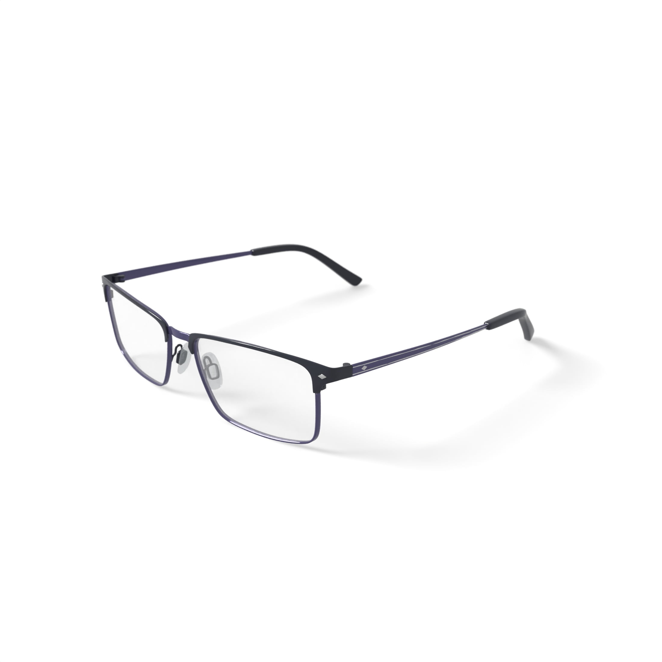TiFlex Men's T1717 Browline Prescription Eyeglasses with Case