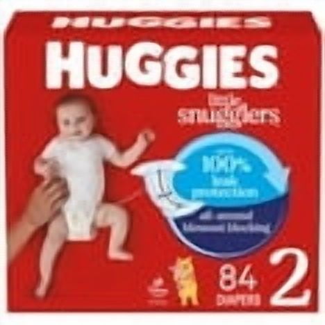 Huggies Little Snugglers Baby Diapers, Size 2 (12-18 lbs), 84 Ct (Select for More)