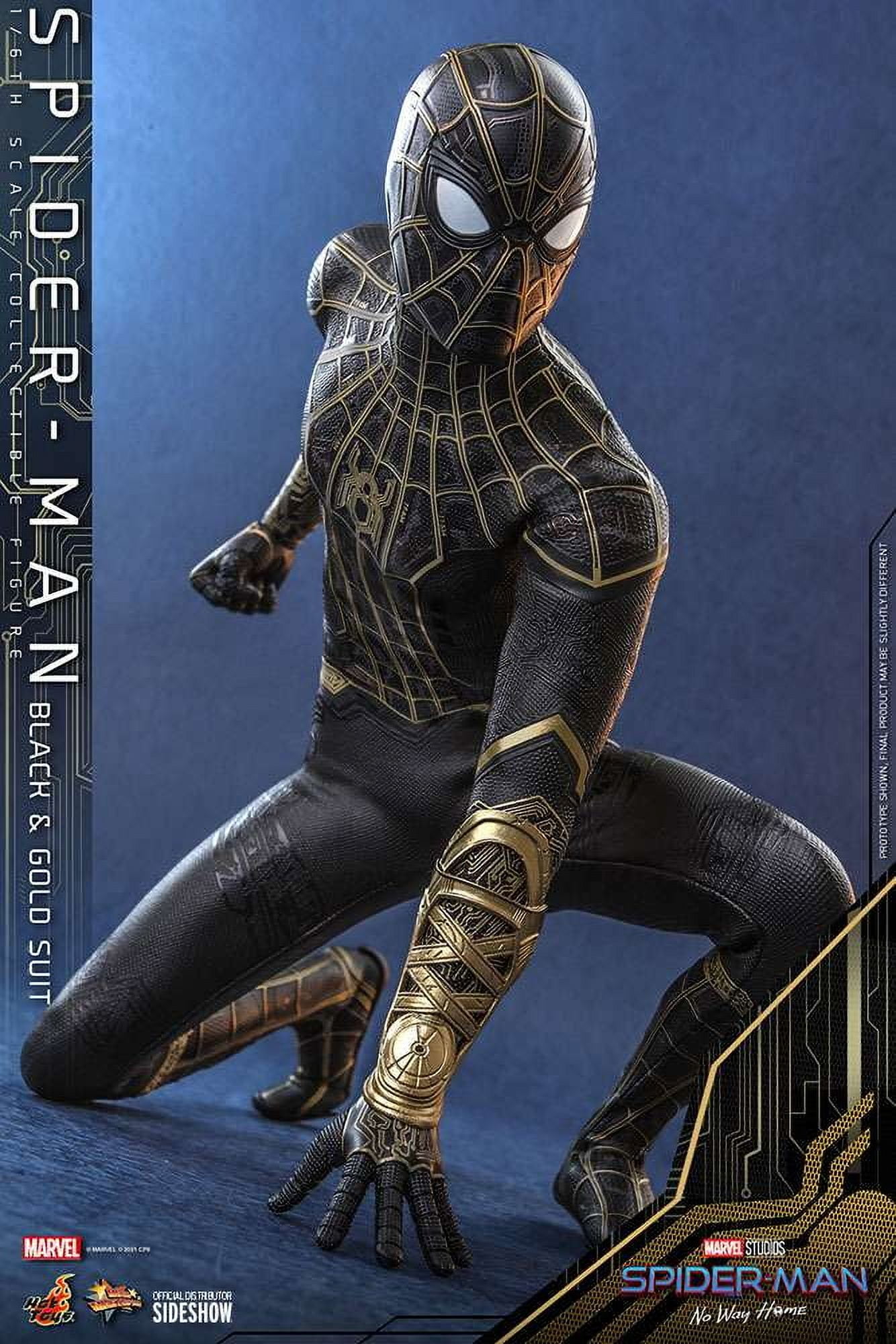 Hot Toys Spider-Man Black & Gold Spider-Man No Way Home MMS 1/6 Scale Exclusive