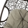 thumbnail image 5 of Christopher Knight Home Kyle Wicker Hanging Chair (Stand Not Included) by  - 400 lb limit Multi-Brown/Khaki, 5 of 5