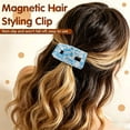 thumbnail image 3 of 1pc Magnetic Hair Clips for Women, Strong Hold No-Slip Styling Clips, Seamless 2-in-1 Design for Thick/Thin Hair, Non-Dent Quick Snap Hairdressing Tools for Salon or Daily Use, 3 of 7