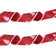 thumbnail image 5 of Cinta navideña Cinta de cáñamo de imitación Cinta de cáñamo con borde de alambre Cinta decorativa navideña a cuadros con borde blanco, 5 of 5